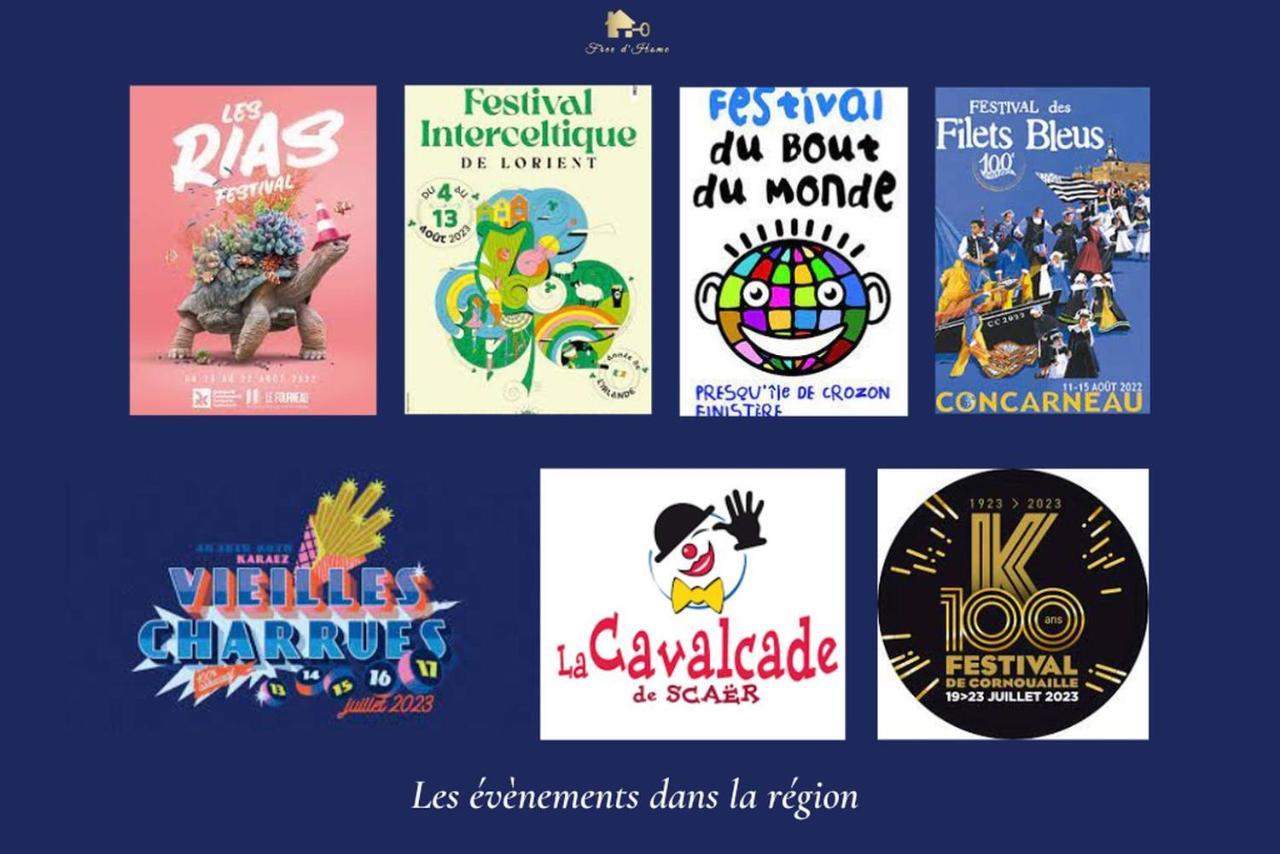 Le Tiguidou, Cosy, Lumineux, 2-6 Pers, Plage 300M Moëlan-sur-Mer Eksteriør billede